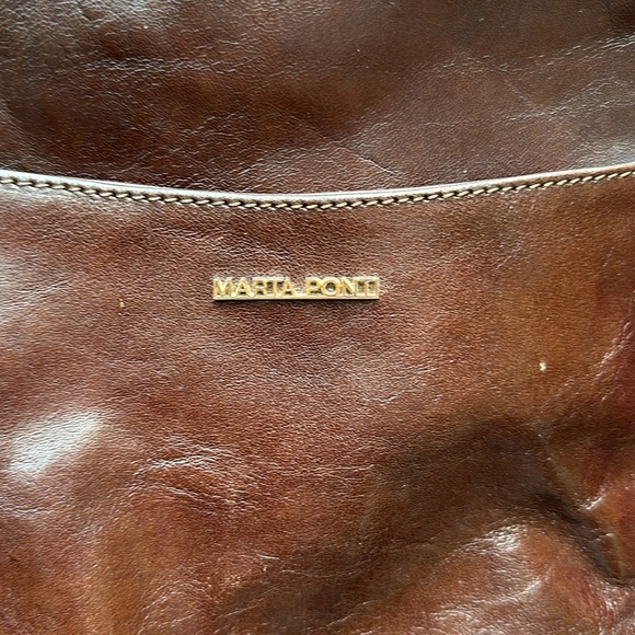 👜 NWT Marta Ponti Alix Leather Backpack - Picture 2 of 7